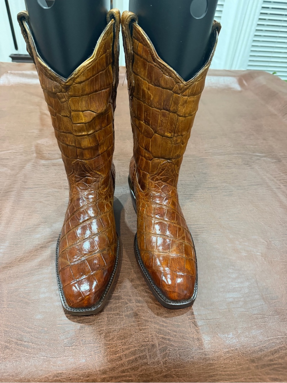 Men's Custom Western Boots Genuine Full MORELETII crocodile 10D